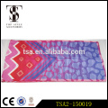 Unregular geométrico padrões colorido senhora accossories impressão twill lenço de seda
